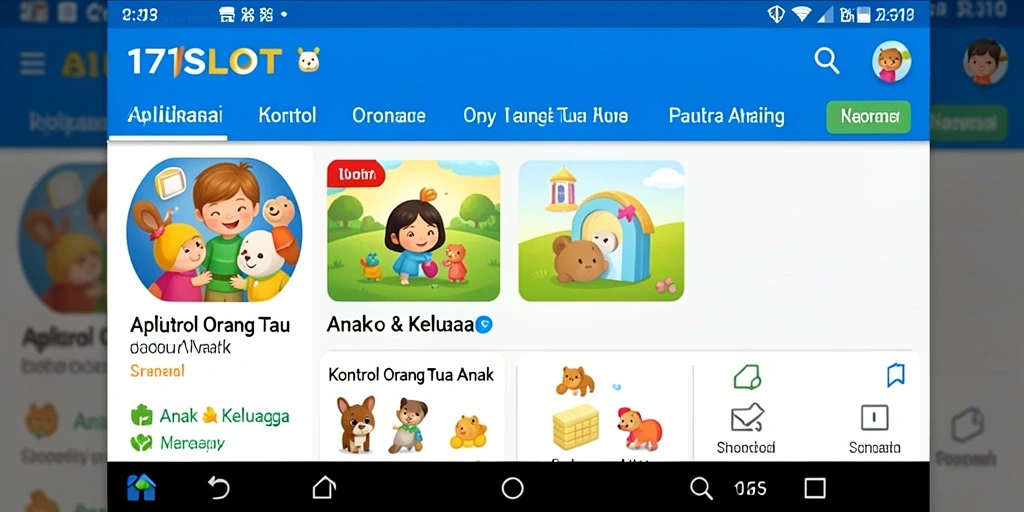 Antarmuka 171SLOT menampilkan fitur kontrol orang tua yang intuitif.