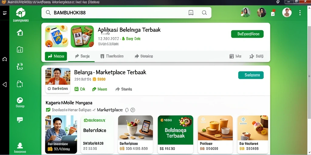 Screenshot antarmuka aplikasi BAMBUHOKI88 menampilkan berbagai kategori produk.