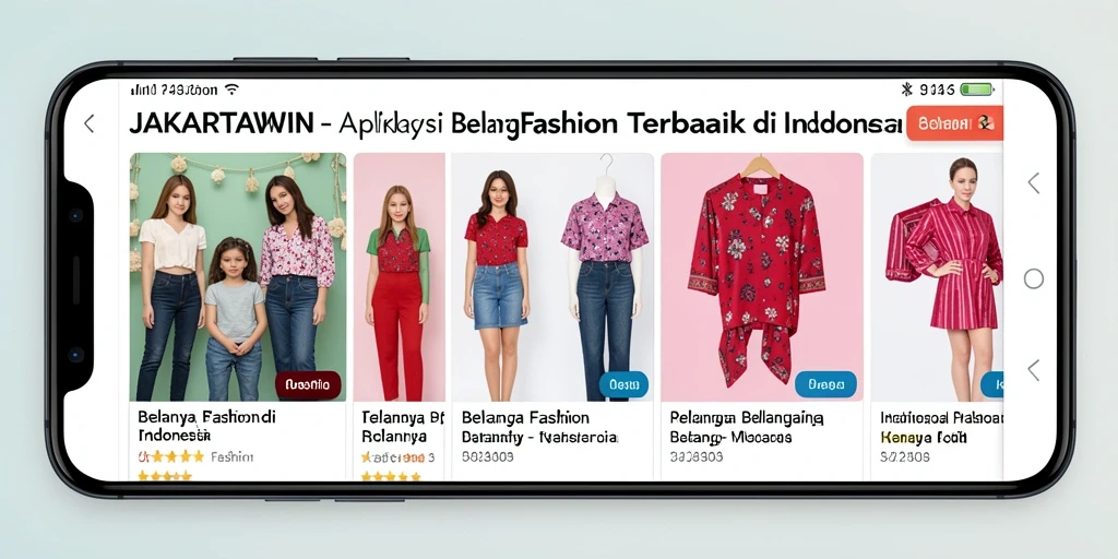 Tampilan antarmuka aplikasi JAKARTAWIN yang modern dan stylish.