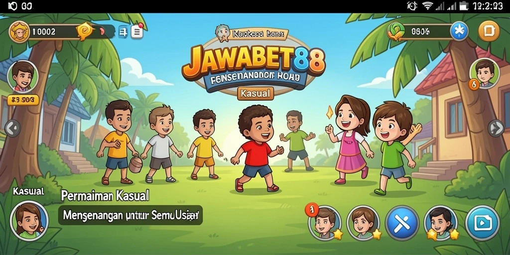 Antarmuka intuitif JAWABET88 dengan tampilan warna-warni yang menarik.