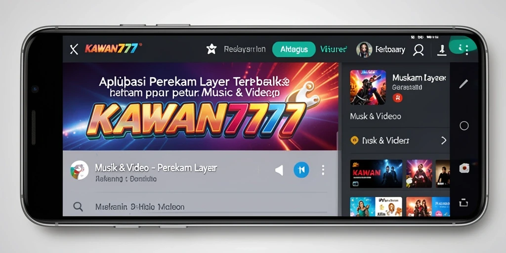 Tampilan antarmuka KAWAN777 dengan fitur perekam layar yang sederhana dan intuitif.