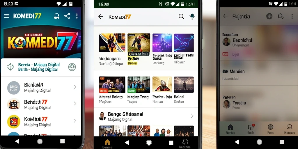 Antarmuka KOMEDI77 yang modern dan dinamis untuk membaca berita.