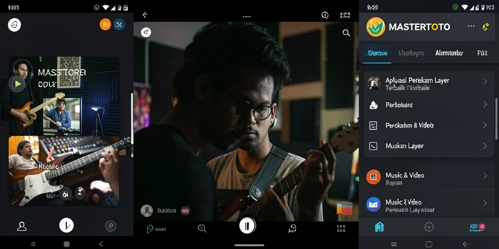 Tangkapan layar antarmuka MASTERTOTO menunjukkan fitur perekaman yang user-friendly.