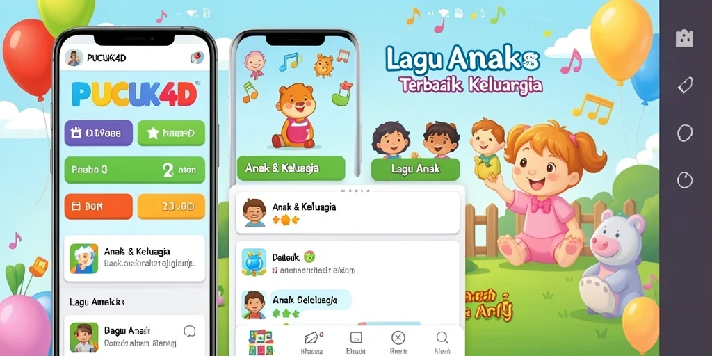 Tampilan antarmuka PUCUK4D yang interaktif dan ceria untuk anak-anak.