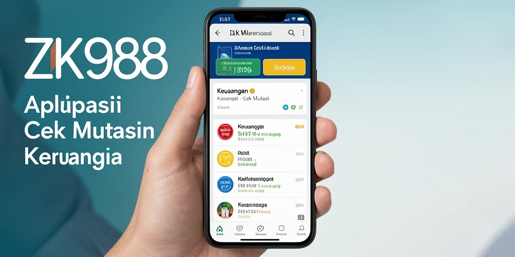 Antarmuka aplikasi ZK988 untuk cek mutasi keuangan.