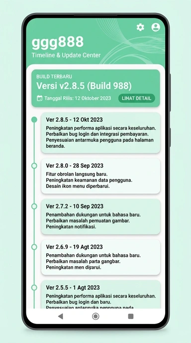 Riwayat Versi ggg888 untuk Pengguna Android Indonesia